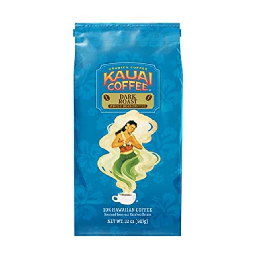 Kauai Coffee Kauai Whole Bean Coffee, Koloa Estate Dark Roast 100% Arabica Coffee from Hawaiis Largest Grower - for $35 Kauai Coffee Kauai Whole Bean Coffee, Koloa Estate Dark Roast 100% Arabica Coffee from Hawaiis Largest Grower - for $35