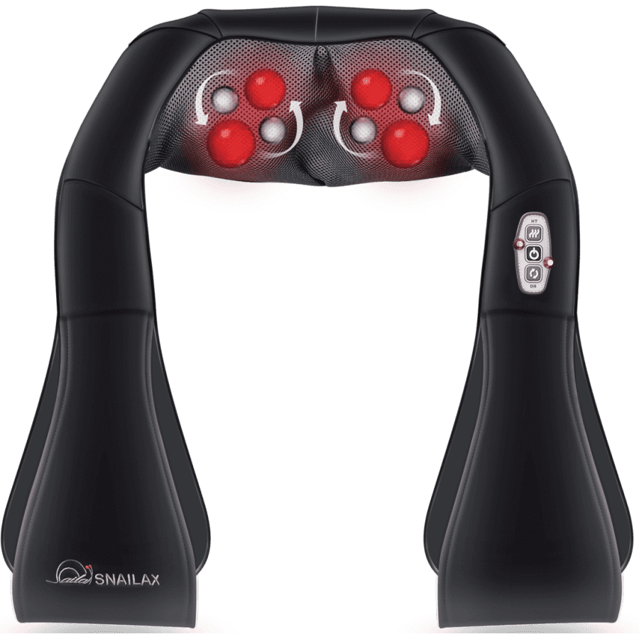 Snailax Shiatsu Neck Massager w/ Heat for $25