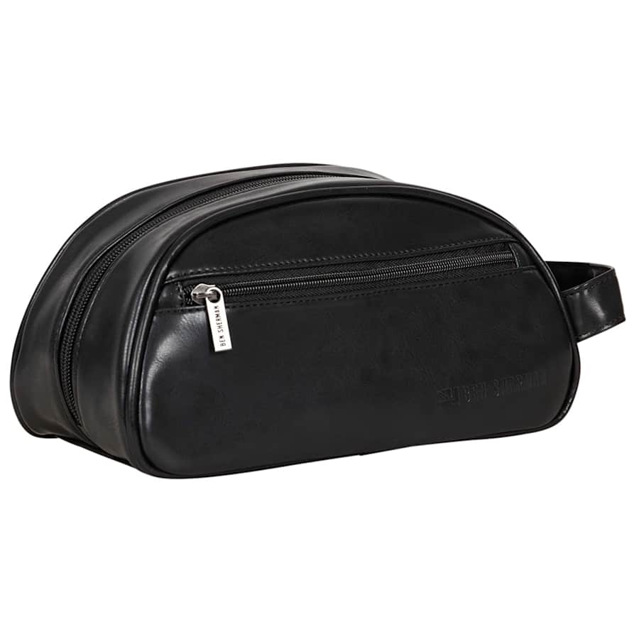Ben Sherman Noak Hill Collection Vegan Leather Toiletry Travel Kit for $9