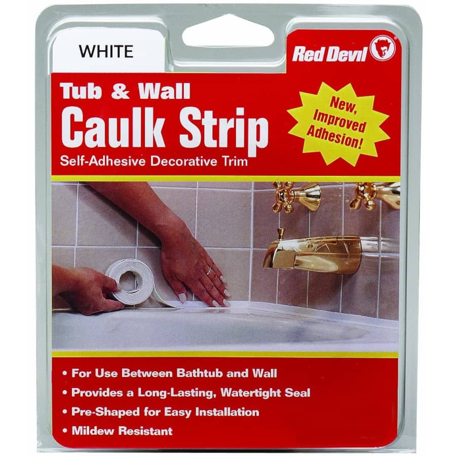 Red Devil 1-5/8" x 11-Foot Tub & Wall Caulk Strip for $11 Red Devil 1-5/8" x 11-Foot Tub & Wall Caulk Strip for $11