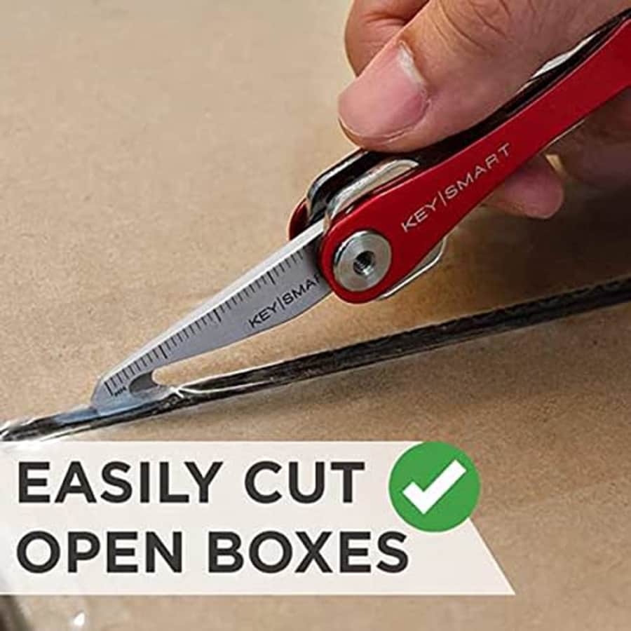 KeySmart MultiTool - 5-in-1 Multi-Purpose Keychain Tool with Box Opener, Ruler, Pry Bar, Phillips for $10