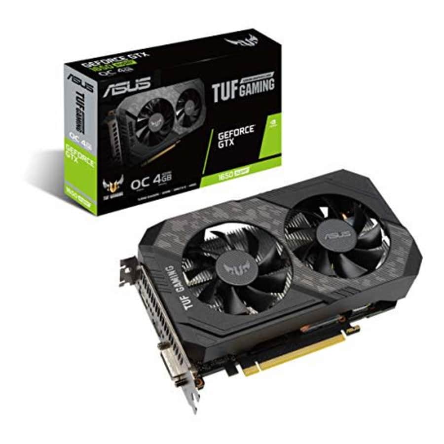 ASUS TUF Gaming GeForce GTX 1650 Super Overclocked 4GB Edition HDMI DP DVI Gaming Graphics Card for $250 ASUS TUF Gaming GeForce GTX 1650 Super Overclocked 4GB Edition HDMI DP DVI Gaming Graphics Card for $250