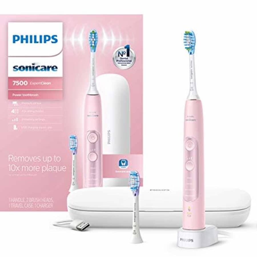 Philips Sonicare HX9690/07 ExpertClean 7500 Bluetooth Rechargeable Electric Toothbrush Pink for $200
