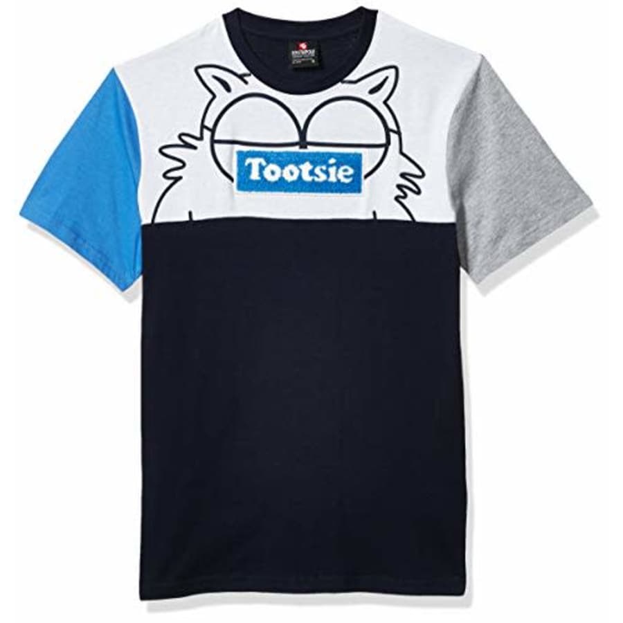 Southpole Men's Tootsie T-Shirt, Navy Chenille Owl, Medium for $7