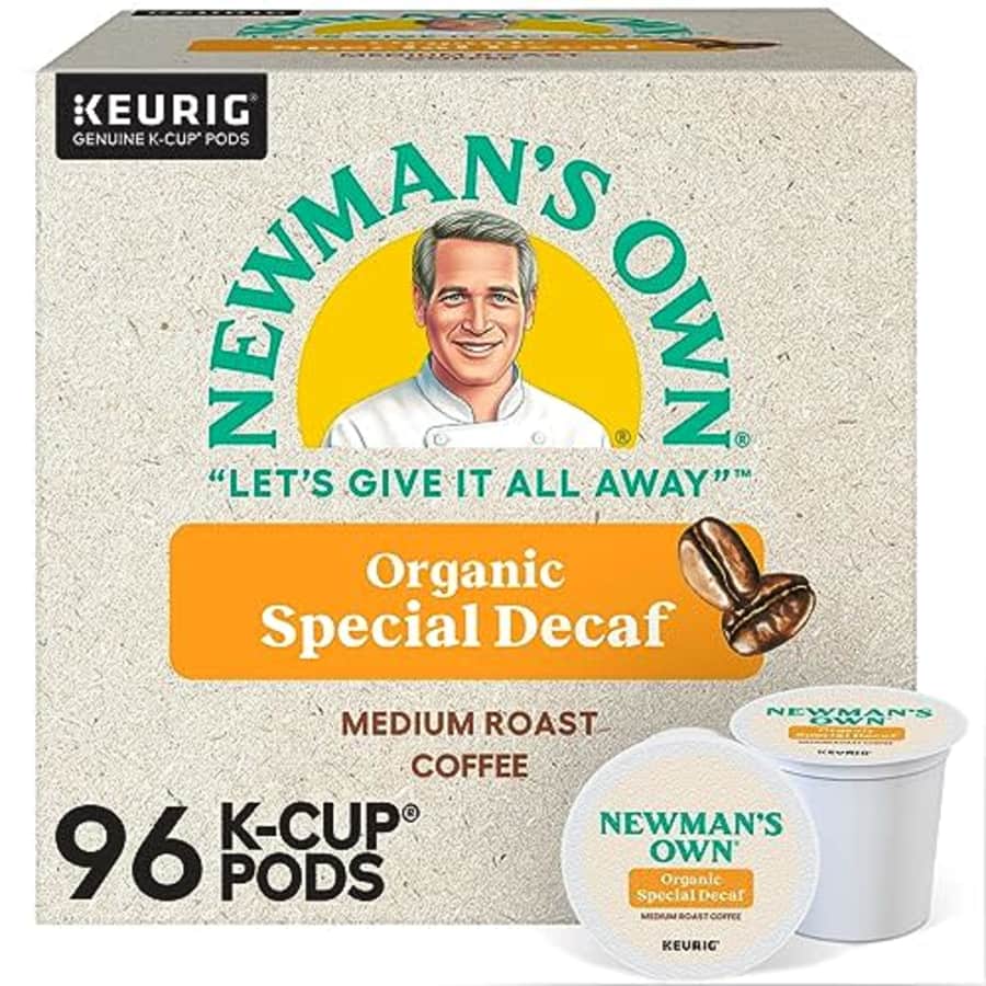 Newman's Own Organics Special Blend Decaf, Single-Serve Keurig K-Cup Pods, Medium Roast Coffee for $50 Newman's Own Organics Special Blend Decaf, Single-Serve Keurig K-Cup Pods, Medium Roast Coffee for $50