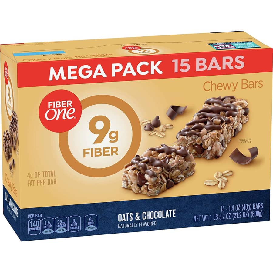 Fiber One Oats and Chocolate Bar 15-Count Box for $9 Fiber One Oats and Chocolate Bar 15-Count Box for $9