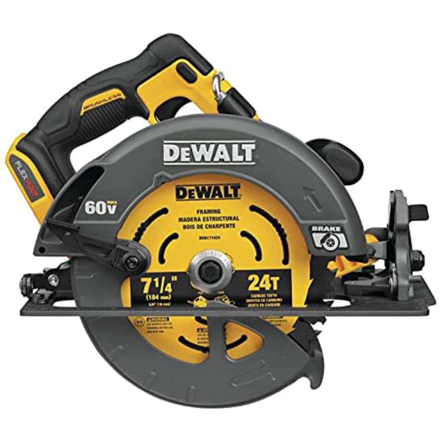 DEWALT FLEXVOLT 60V MAX Circular Saw with Brake, 7-1/4-Inch, Tool Only (DCS578B) (Renewed) for $150 DEWALT FLEXVOLT 60V MAX Circular Saw with Brake, 7-1/4-Inch, Tool Only (DCS578B) (Renewed) for $150