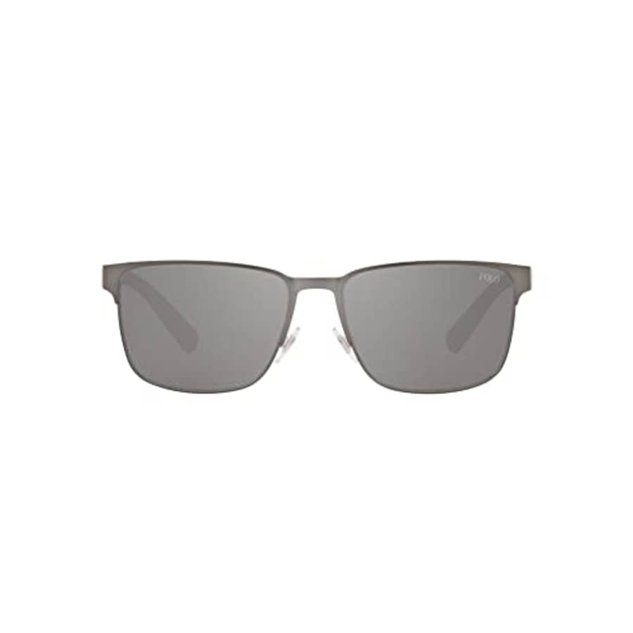 POLO RALPH LAUREN Mens PH3143 Rectangular Sunglasses, Semi Shiny Dark Gunmetal/Light Grey Mirrored for $48 POLO RALPH LAUREN Mens PH3143 Rectangular Sunglasses, Semi Shiny Dark Gunmetal/Light Grey Mirrored for $48