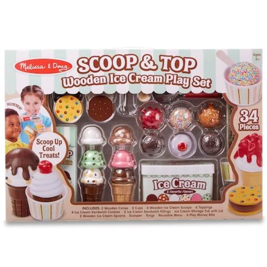 Melissa & Doug Scoop & Top Wooden Ice Cream Play Set for $25 Melissa & Doug Scoop & Top Wooden Ice Cream Play Set for $25