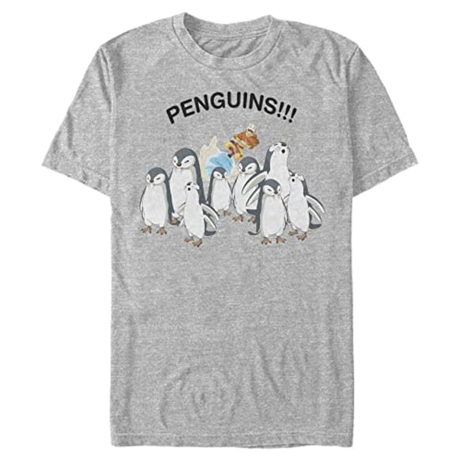 Nickelodeon Men's Big & Tall Aang and Penguins T-Shirt, Athletic Heather, 4X-Large Tall for $23
