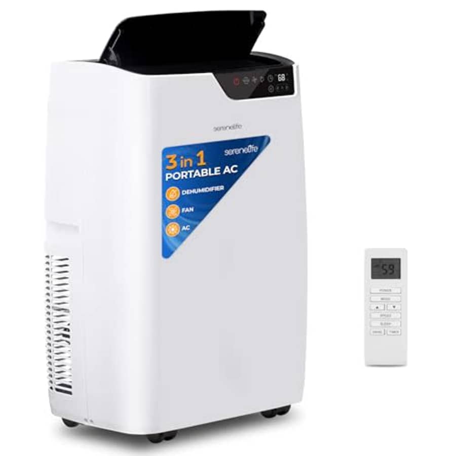 SereneLife SLACP12 Single Duct Portable Air Conditioner-12000 BTU Capacity (Ashrae) Compact Home for $304