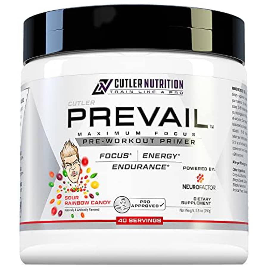 Cutler Nutrition Prevail Pre Workout Powder with Nootropics: Pre-Workout Drink for Men and Women, Cutting Edge for $35