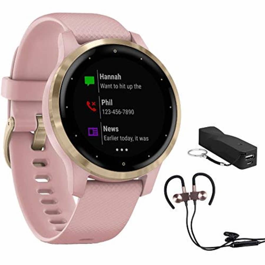 Garmin Vivoactive 4S Smartwatch Dust Rose/Gold (010-02172-31) with Voltix 2600 mAh Portable Power for $200 Garmin Vivoactive 4S Smartwatch Dust Rose/Gold (010-02172-31) with Voltix 2600 mAh Portable Power for $200