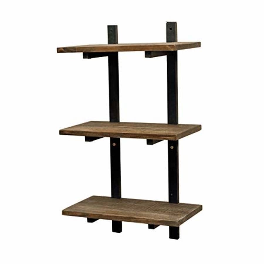 Alaterre Furniture Pomona 36" Tall Metal & Solid Wood Wall Shelf, Brown - 4 Shelves for Easily for $124 Alaterre Furniture Pomona 36" Tall Metal & Solid Wood Wall Shelf, Brown - 4 Shelves for Easily for $124