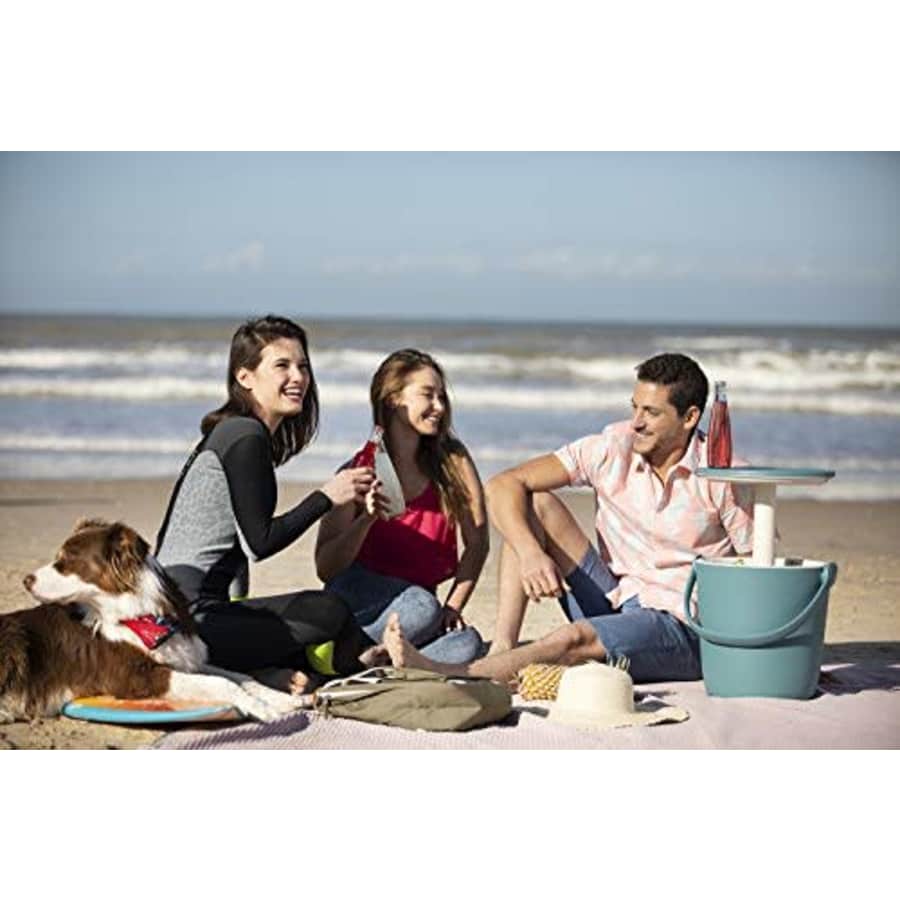 KETER Go Bar 4.2 Gallon Beer and Wine Cooler with Handle and Pop Up Outdoor Table Perfect for Your for $50 KETER Go Bar 4.2 Gallon Beer and Wine Cooler with Handle and Pop Up Outdoor Table Perfect for Your for $50