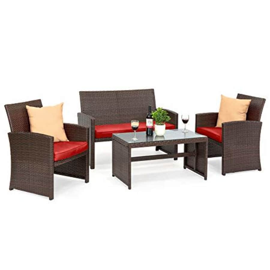 Best Choice Products 4-Piece Outdoor Wicker Patio Conversation Furniture Set for Backyard, Deck, for $200 Best Choice Products 4-Piece Outdoor Wicker Patio Conversation Furniture Set for Backyard, Deck, for $200