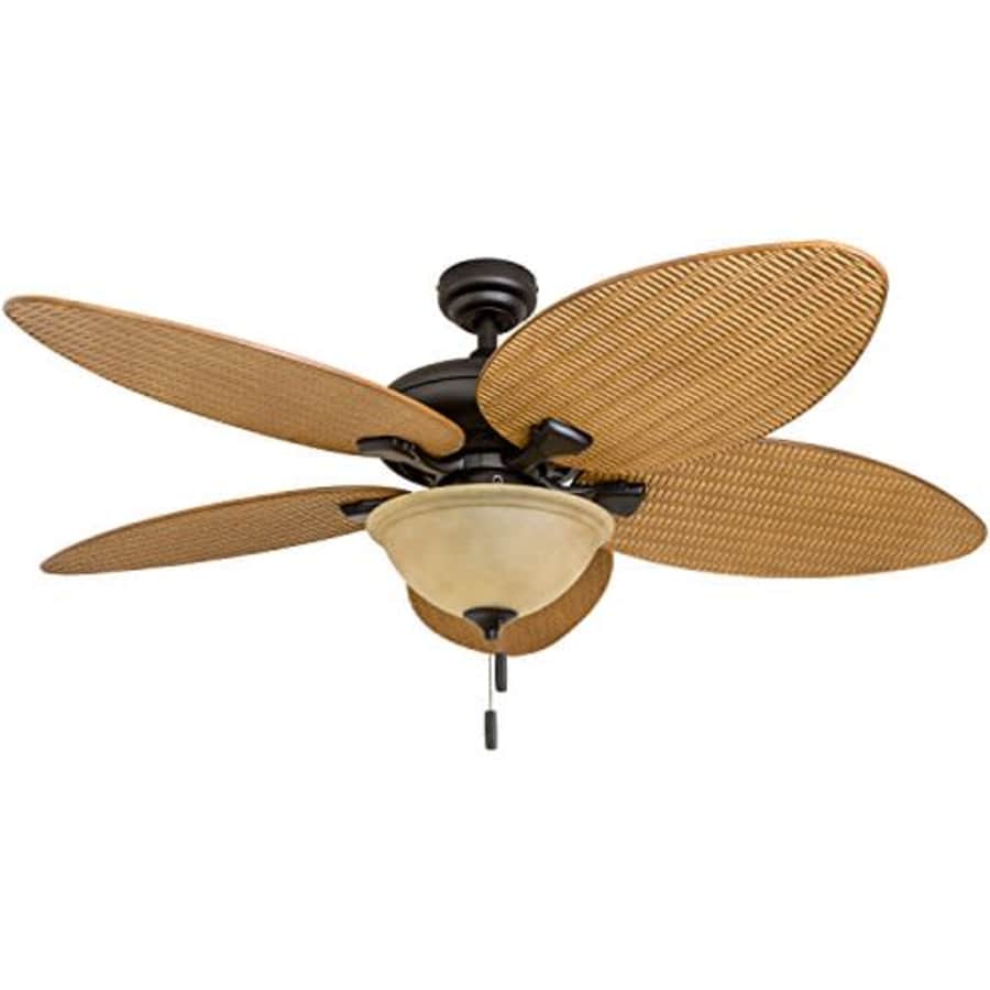 Honeywell Ceiling Fans 50507-01 Palm Island 52-Inch Tropical Ceiling Fan with Tuscan Bowl Light, for $134