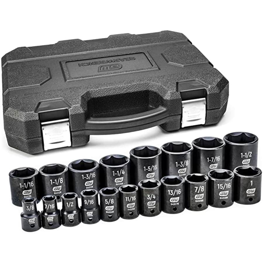 GearWrench 19-Piece 1/2" Drive 6 Pt. Standard Impact Socket Set: $48 GearWrench 19-Piece 1/2" Drive 6 Pt. Standard Impact Socket Set: $48