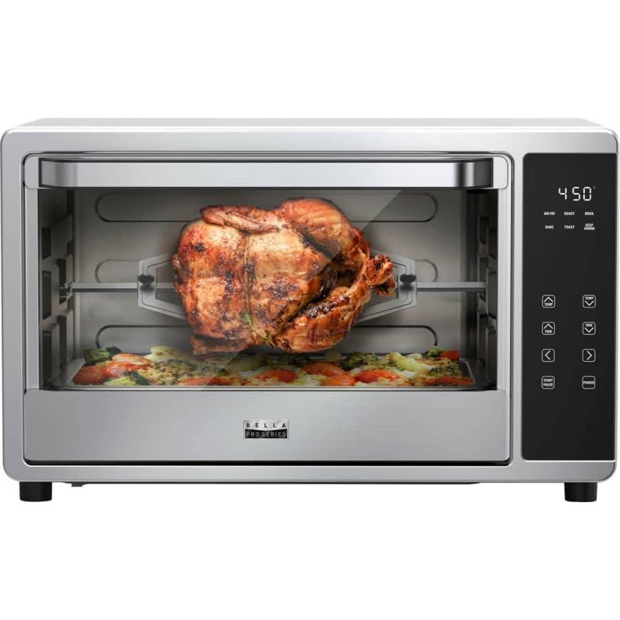 Bella Pro 6-Slice Air Fryer Toaster Oven w/ Rotisserie: $60