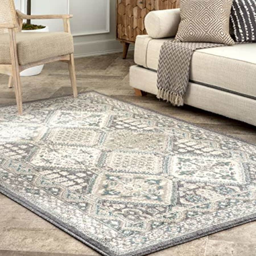 nuLOOM Becca Vintage Tile Area Rug, 6' 7" x 9', Charcoal for $60 nuLOOM Becca Vintage Tile Area Rug, 6' 7" x 9', Charcoal for $60