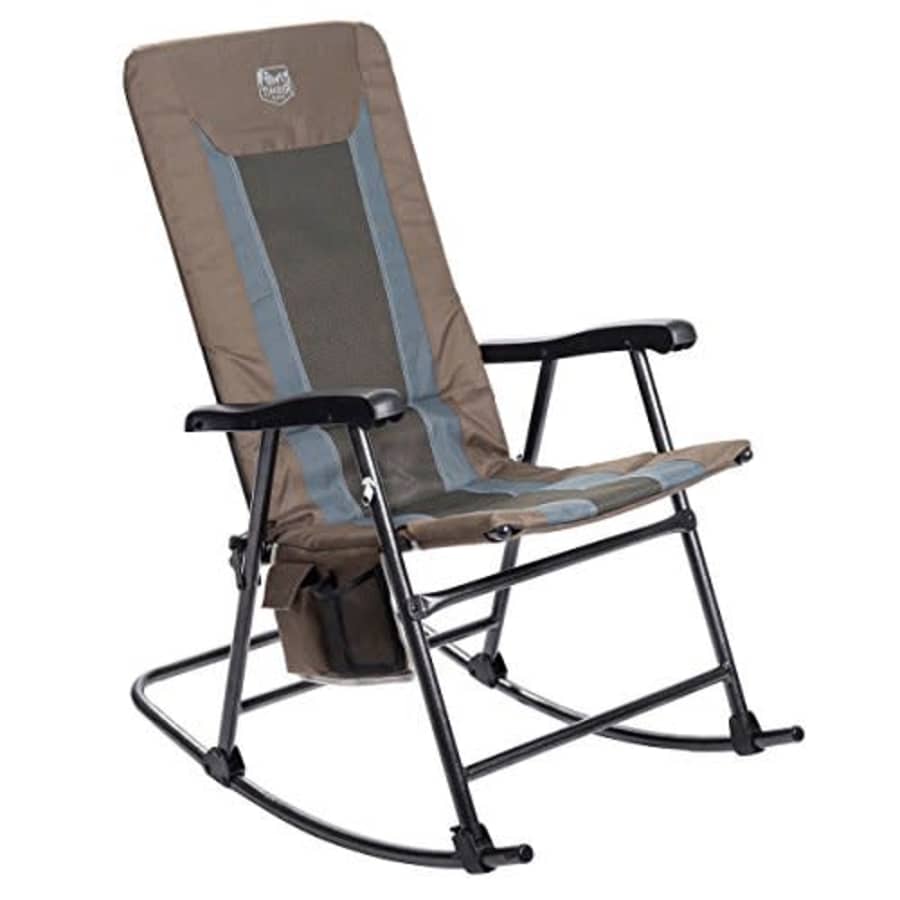 Timber Ridge Camping Rocking Chair Padded Folding Lawn Chair Heavy Duty Supports 300lbs, Portable for $80