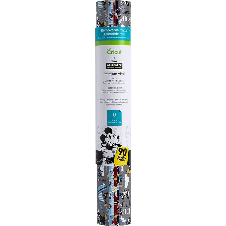 Cricut Mickey and Friends Premium Vinyl Removable Matte Sampler for $11