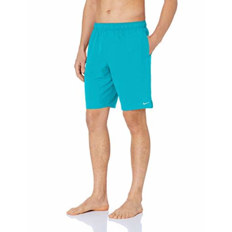 Nike Swim Men's Solid Lap 9" Volley Short Swim Trunk, Oracle Aqua, Small for $40