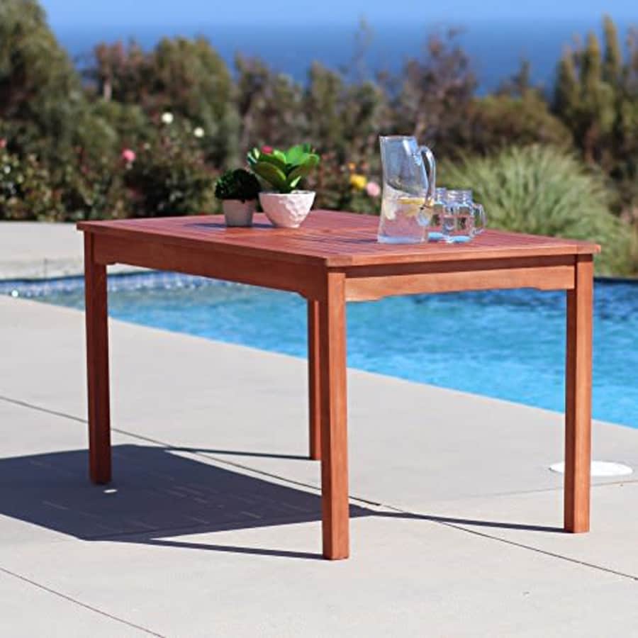 Vifah Malibu Outdoor Rectangular Patio Dining Table for $419
