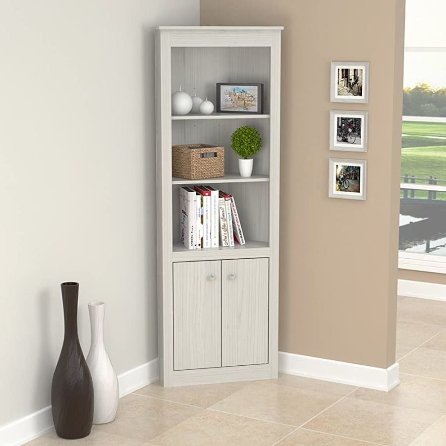Inval 2-Door Corner Bookshelf for $138 Inval 2-Door Corner Bookshelf for $138