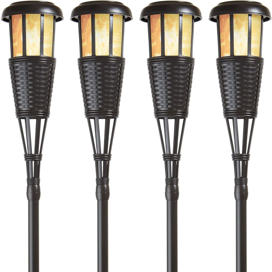 Newhouse Lighting Solar Outdoor Island Torch 4-Pack for $58