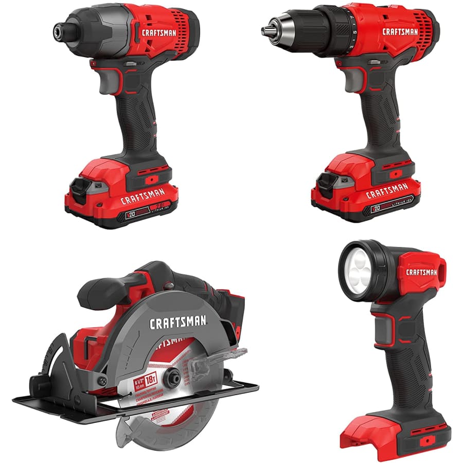 Craftsman V20 Cordless 4-Tool Combo Kit for $199 Craftsman V20 Cordless 4-Tool Combo Kit for $199
