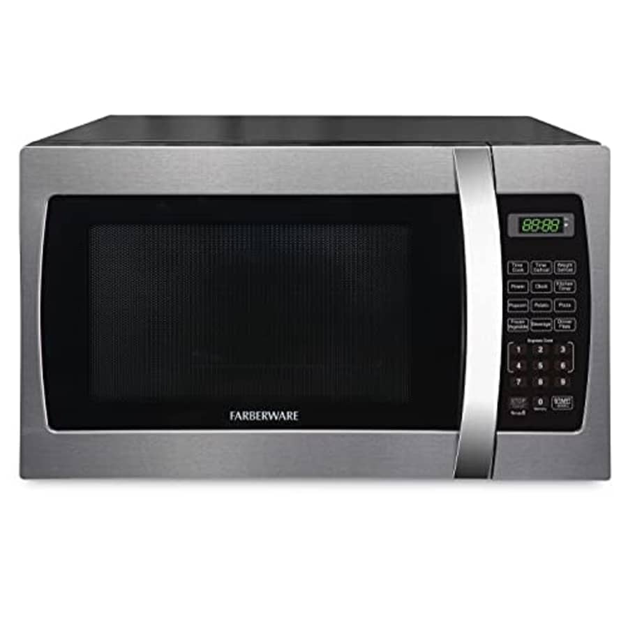 Farberware Countertop Microwave Oven 1.3 Cu. Ft. 1000-Watt with LED Display, Child Lock, Easy Clean for $90 Farberware Countertop Microwave Oven 1.3 Cu. Ft. 1000-Watt with LED Display, Child Lock, Easy Clean for $90