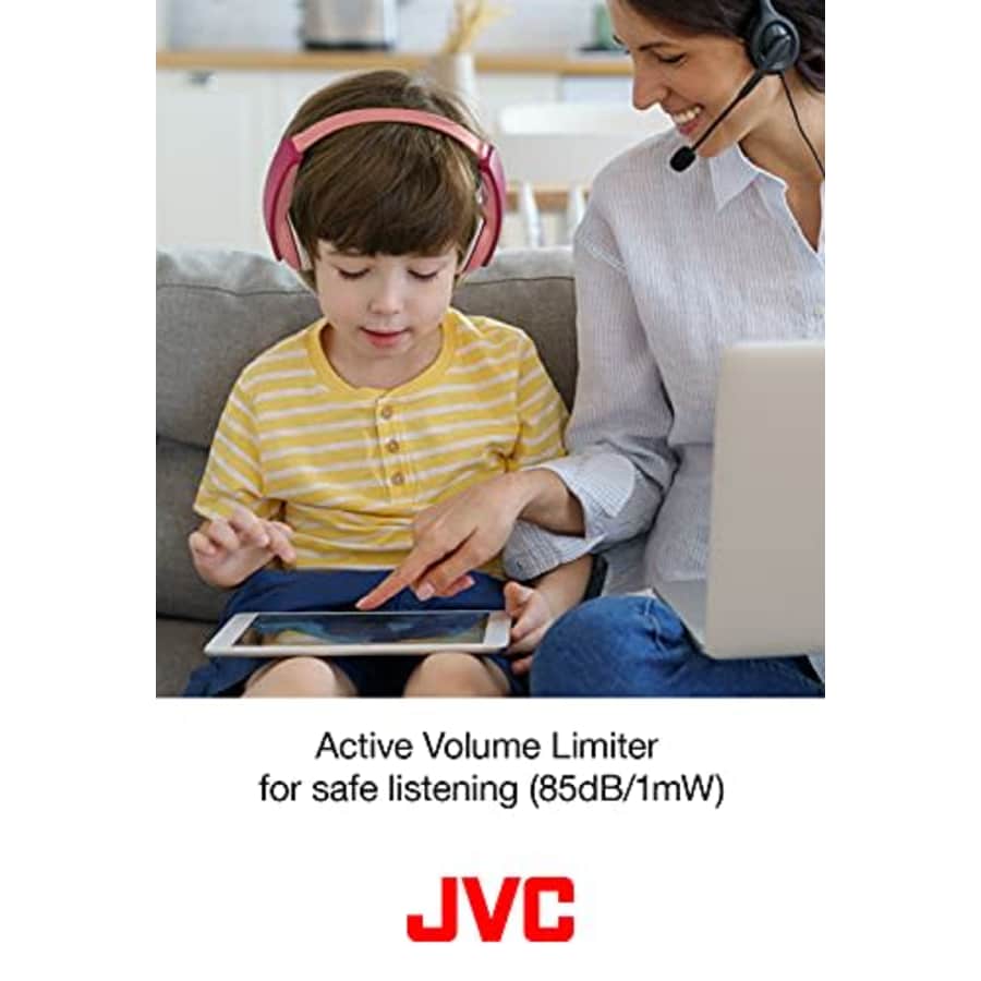 JVC Bluetooth Kids Headphones, 16 Hours Play time, Active Volume Limiter, Comfortable and for $30
