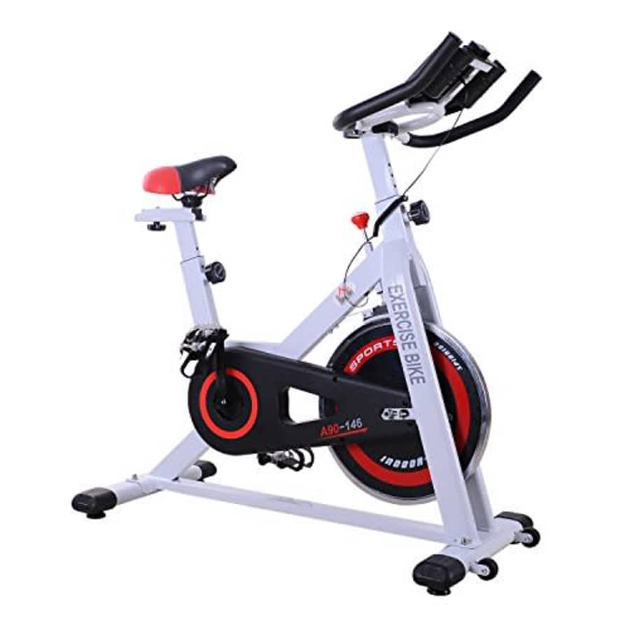 Soozier Exercise Bike Aerobic Training Indoor Cycling Stationary Cardio Workout Home Flywheel for $258 Soozier Exercise Bike Aerobic Training Indoor Cycling Stationary Cardio Workout Home Flywheel for $258