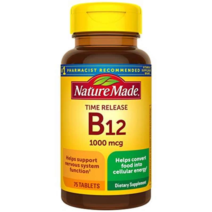 Nature Made Vitamin B12 1000 mcg Time Release Tablets, 75 Count (Packaging May Vary) for $11