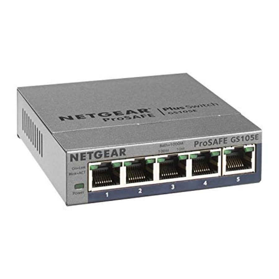 Netgear GS105E-200PES Unmanaged network switch L2/L3 Gigabit Ethernet (10/100/1000) Grey for $51 Netgear GS105E-200PES Unmanaged network switch L2/L3 Gigabit Ethernet (10/100/1000) Grey for $51