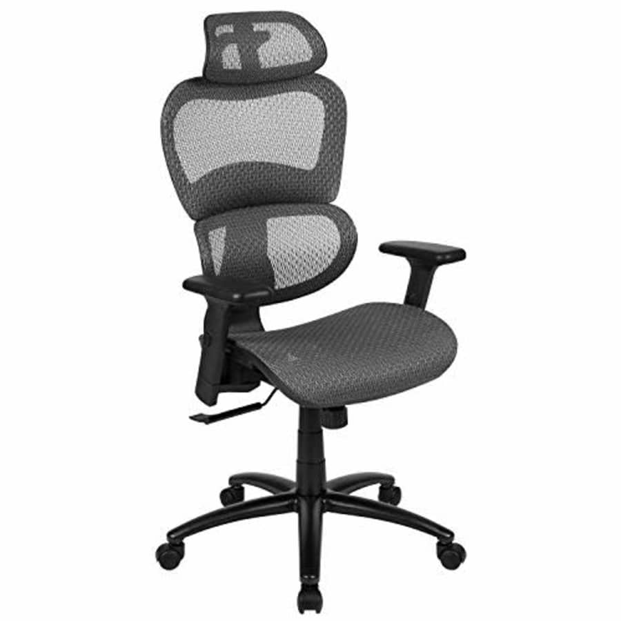 Flash Furniture Ergonomic Mesh Office Chair with 2-to-1 Synchro-Tilt, Adjustable Headrest, Lumbar for $179