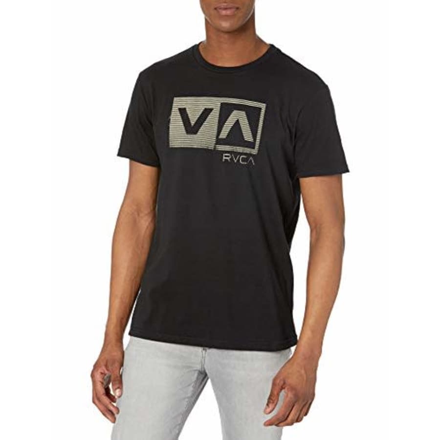 RVCA Men's Graphic Crew T-Shirt, Black, Medium for $25