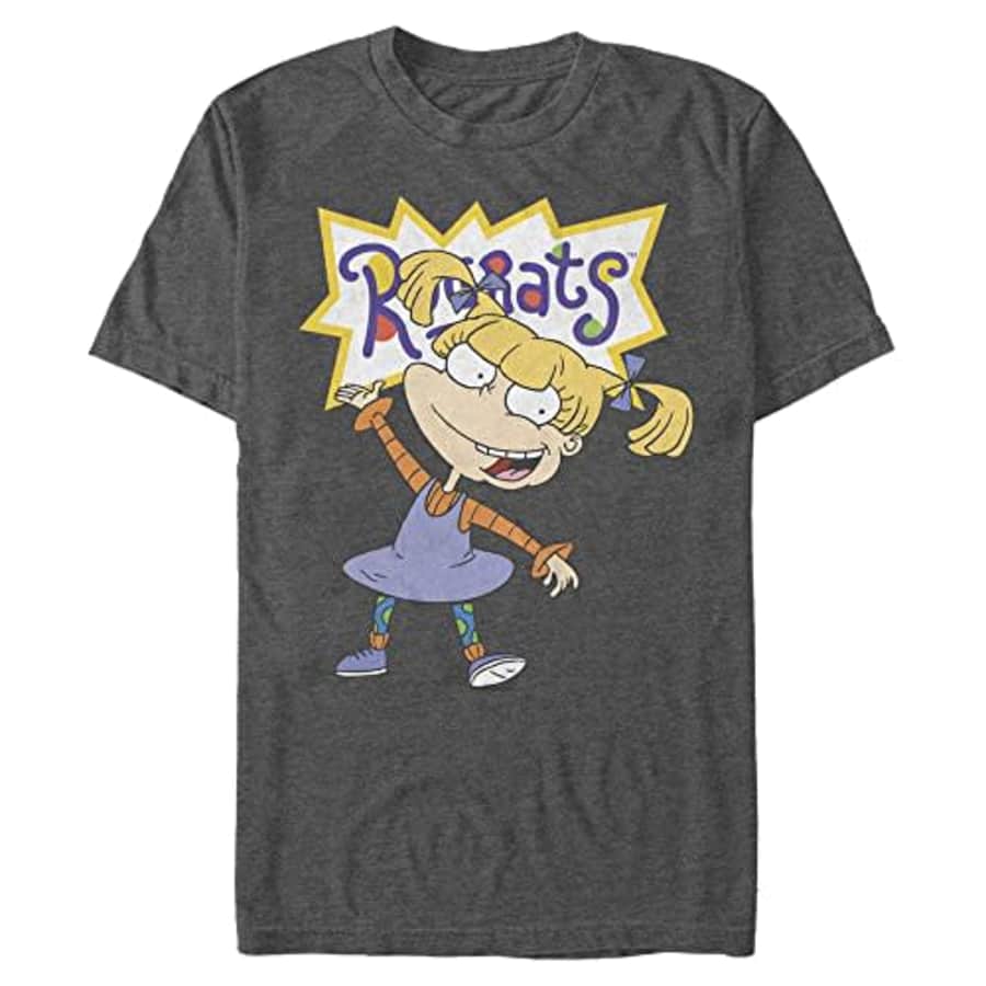 Nickelodeon Men's Big & Tall Oversized Angelica T-Shirt, Charcoal Heather, 4X-Large Tall for $7 Nickelodeon Men's Big & Tall Oversized Angelica T-Shirt, Charcoal Heather, 4X-Large Tall for $7