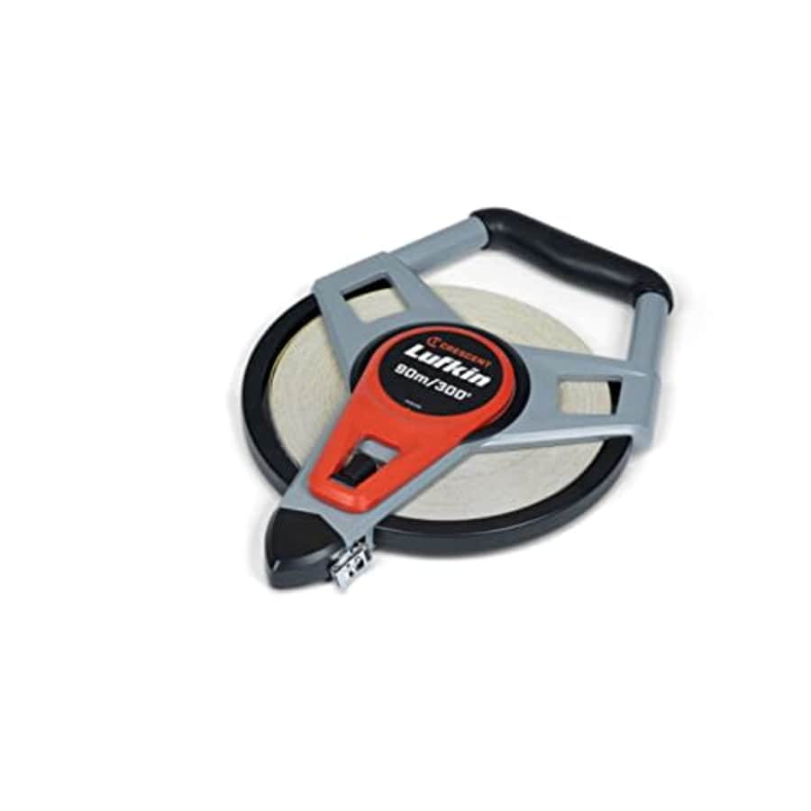 Lufkin FE90CME Fiberglass Tape Measure, 90m x 19mm / 300'x 3/4" with Metric and Imperial Markings, for $54