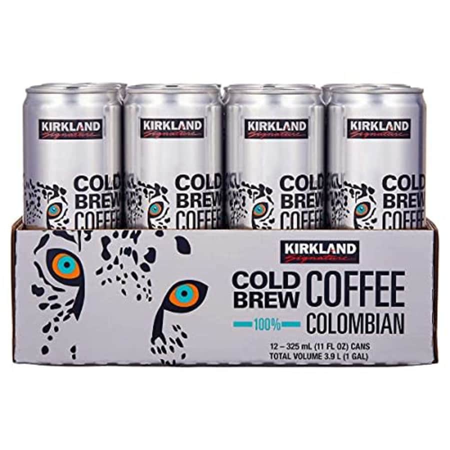 KIRKLAND SIGNATURE Signature Cold Brew Colombian Coffee 12 Cans /11 Fl Ounce Net Wt 132 Fl Ounce for $15 KIRKLAND SIGNATURE Signature Cold Brew Colombian Coffee 12 Cans /11 Fl Ounce Net Wt 132 Fl Ounce for $15