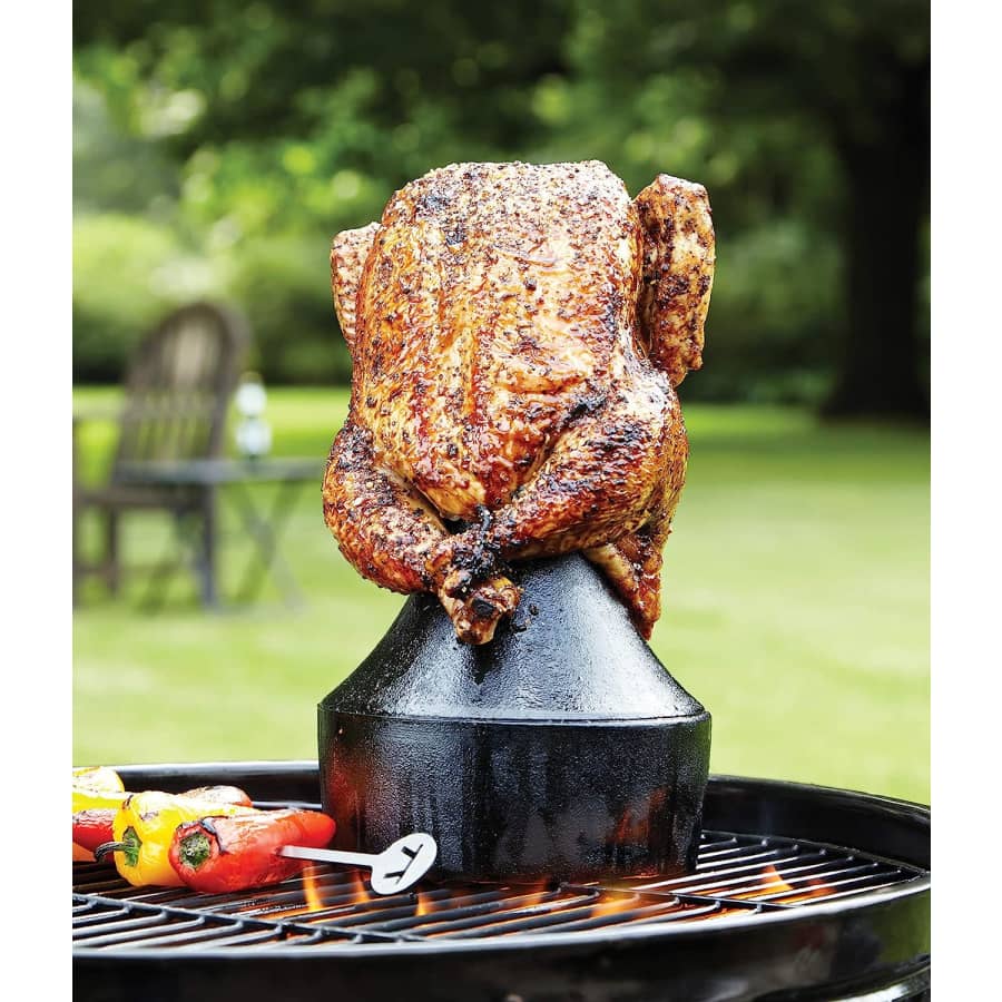 Outset Cast-Iron Beer Can Chicken Holder & Flavor Infuser for $32