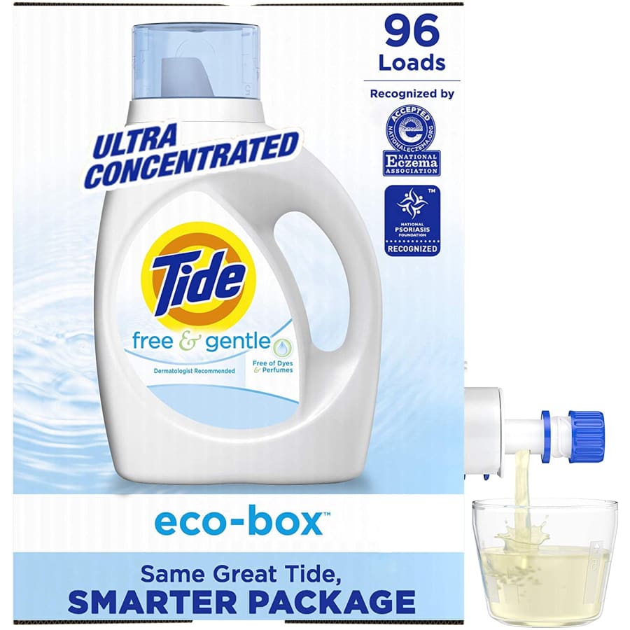 Tide Free & Gentle 105-oz. Liquid Detergent Eco-Box for $30