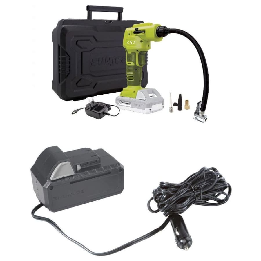 Sun Joe 24V iON+ Cordless Portable Air Compressor Kit + Pro Car Adapter for $72 Sun Joe 24V iON+ Cordless Portable Air Compressor Kit + Pro Car Adapter for $72