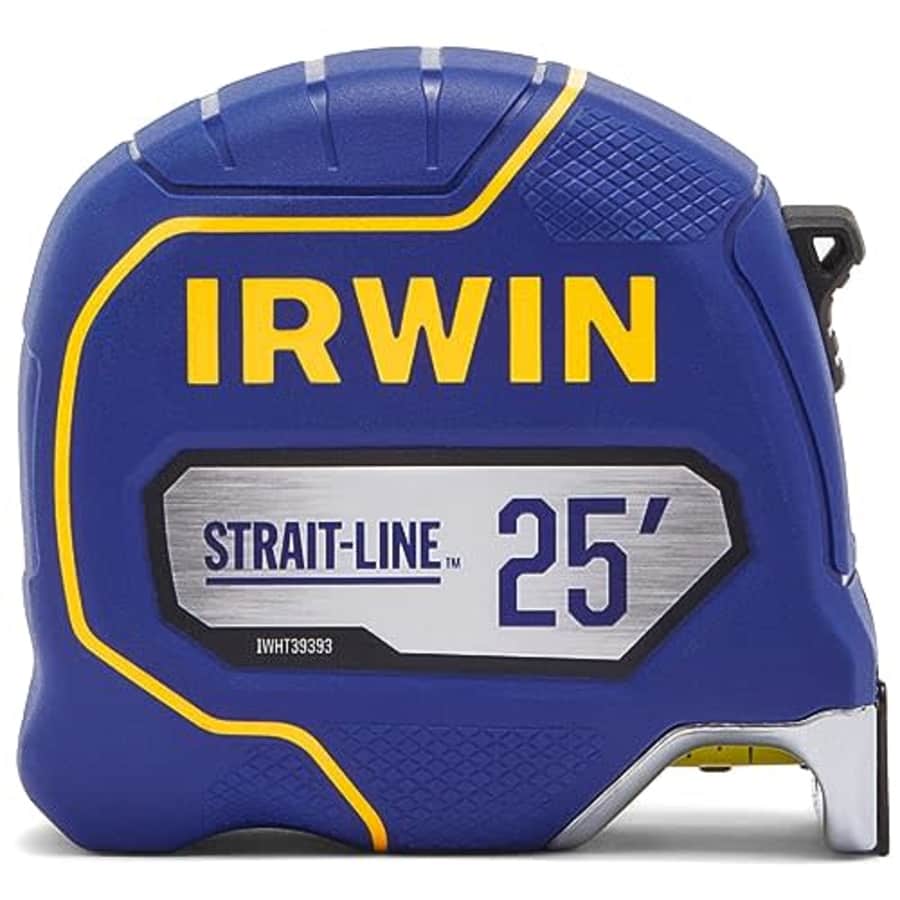 IRWIN Strait-LINE Tape Measure, 25 ft, Includes Retraction Control, For All Your Measuring Needs for $25 IRWIN Strait-LINE Tape Measure, 25 ft, Includes Retraction Control, For All Your Measuring Needs for $25