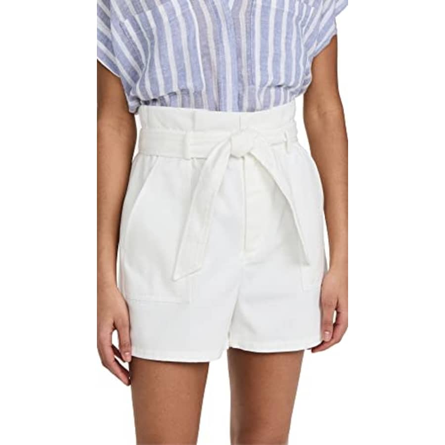 BB DAKOTA Women's Seaside Cinch Shorts, Natural, Black, White, Grey, M for $59