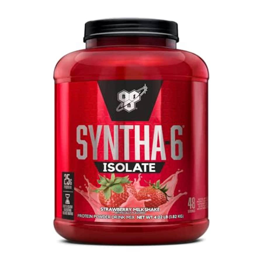 BSN SYNTHA-6 Isolate Protein Powder, Strawberry Protein Powder with Whey Protein Isolate, Milk for $72 BSN SYNTHA-6 Isolate Protein Powder, Strawberry Protein Powder with Whey Protein Isolate, Milk for $72