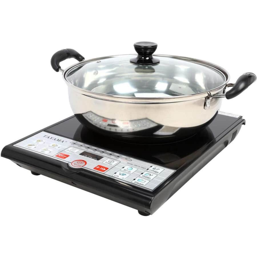 Tayama 1,500W 8" Induction Cooker w/ Shabu Cooking Pot for $56