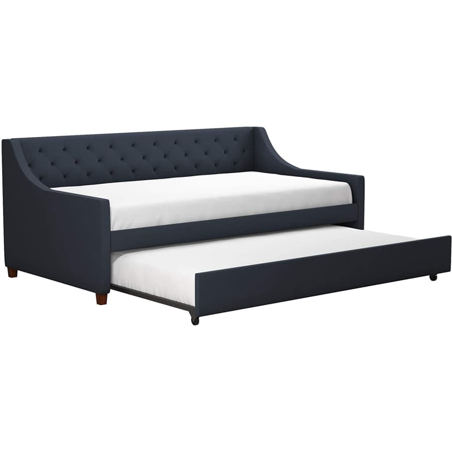 Novogratz Her Majesty Upholstered Twin Daybed with Trundle for $286 Novogratz Her Majesty Upholstered Twin Daybed with Trundle for $286