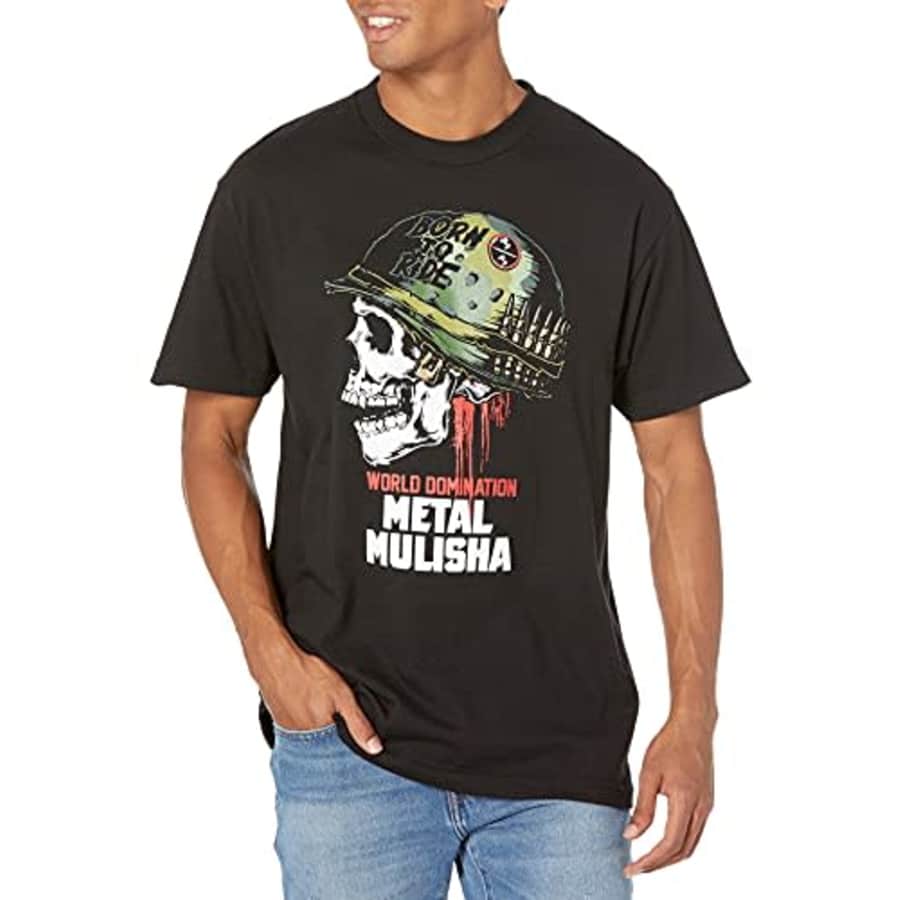Metal Mulisha Men's Full Metal Tee Shirt Black, Small for $19